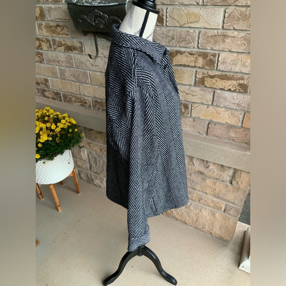 LARSSON & CO Black Herringbone Overshirt Men’s  Size Large Regular WORN ONCE - Picture 11 of 16